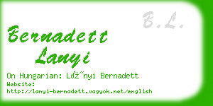 bernadett lanyi business card